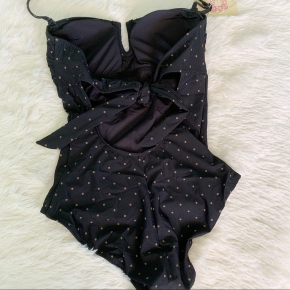 One Piece Bandeau Swimsuit W/Removable Strap - Picture 7 of 9